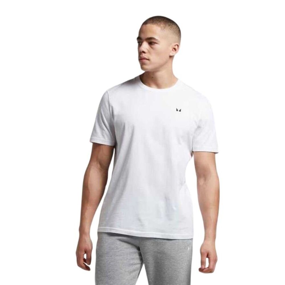 MyProtein Mens Logo Crew Neck Regular T-Shirt / White